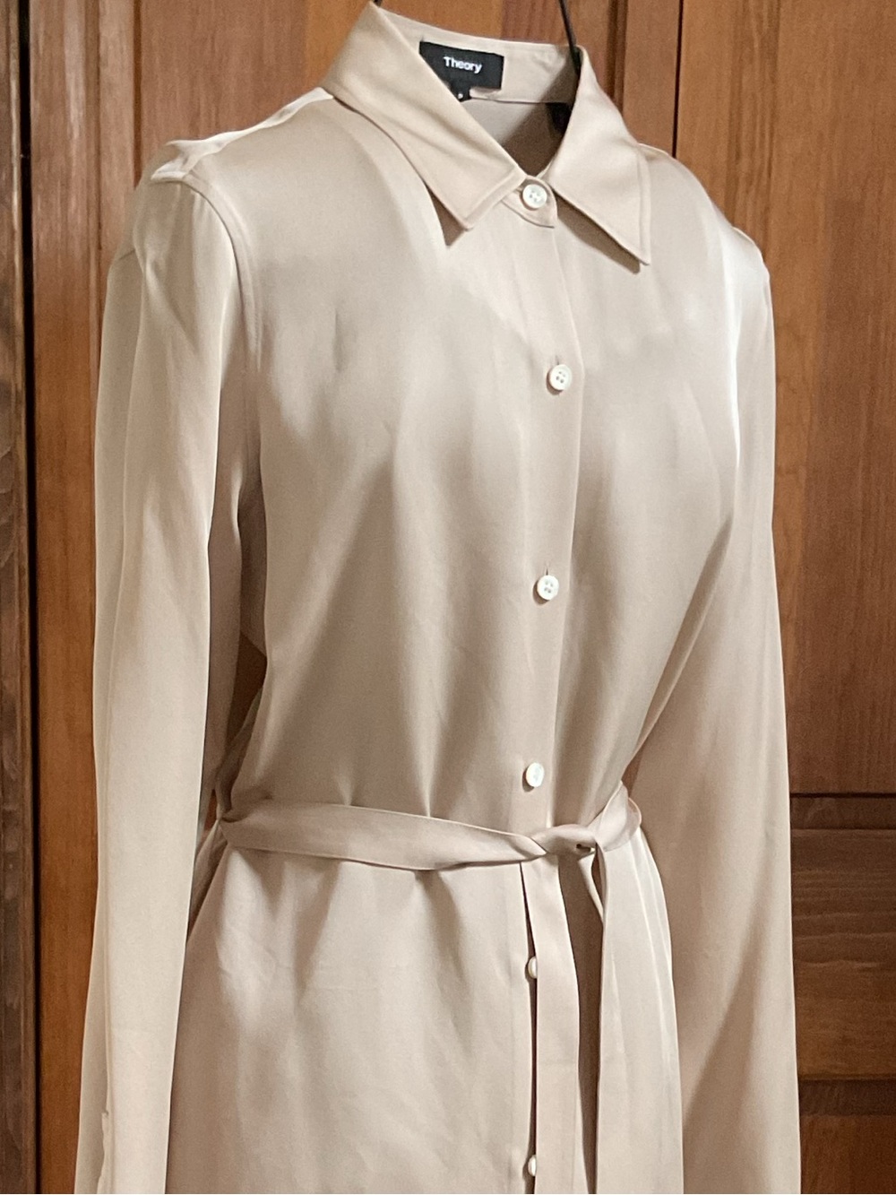 Theory silk shirt dress, Petite - Picture 8 of 10